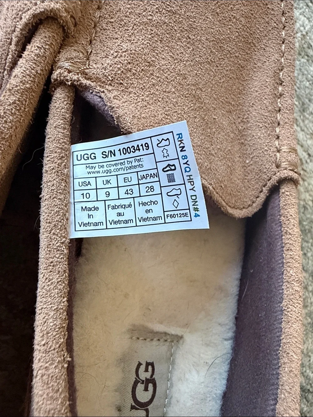 UGG Men's Adler Chestnut Suede Slippers NWOT